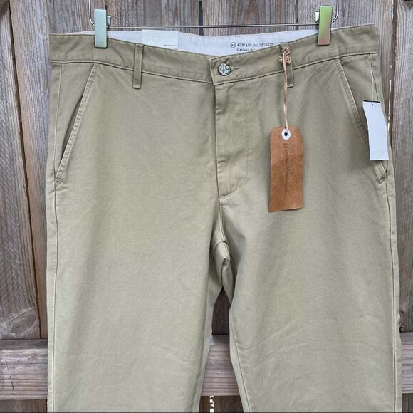 AG Adriano Goldschmied Pants Trousers Standard Issue Khaki Straight Size 34 NWT - Picture 4 of 10